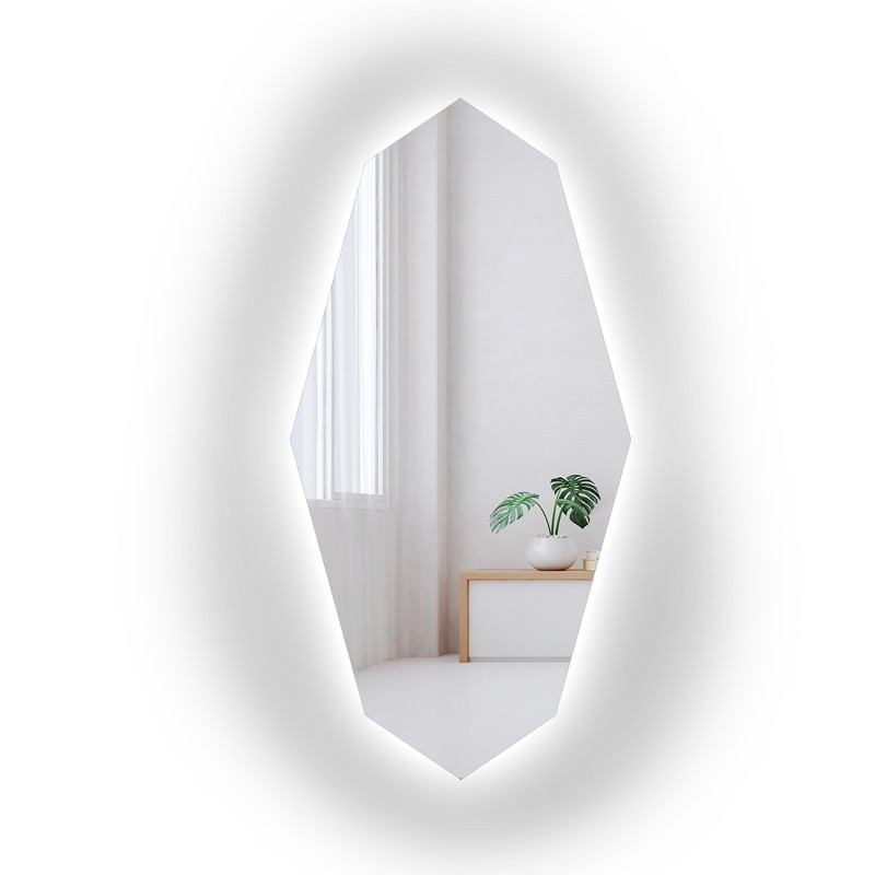 Oglindă decorativă cu formă organică ascuțită și iluminare - RIOLIT LED