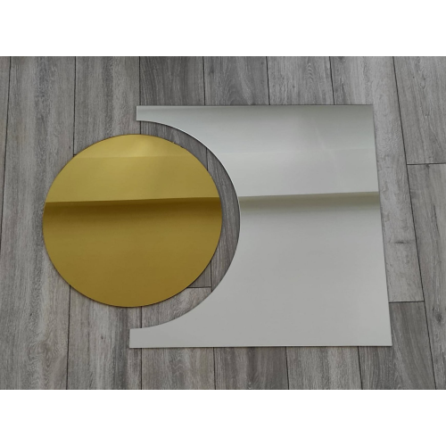 Set de oglinzi de baie cerc și panou decorativ cometă -KOSMIK II