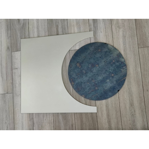 Set de oglinzi de baie cerc și panou decorativ cometă -KOSMIK II