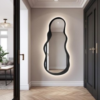 Oglindă cu formă neregulată în cadru MDF cu iluminare - RISOL ÎN CADRU LED