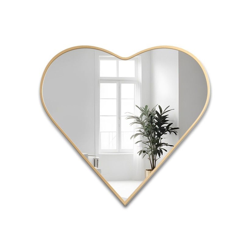 Oglindă în ramă MDF - HEART - culoarea ramei la alegere