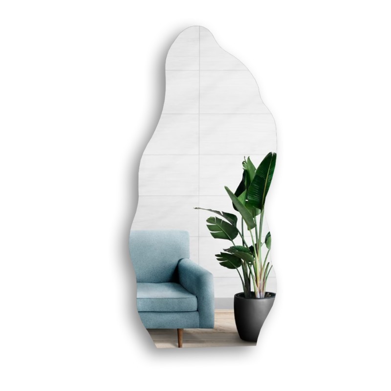 Oglindă decorativă semiovală cu formă organică - AURO 2