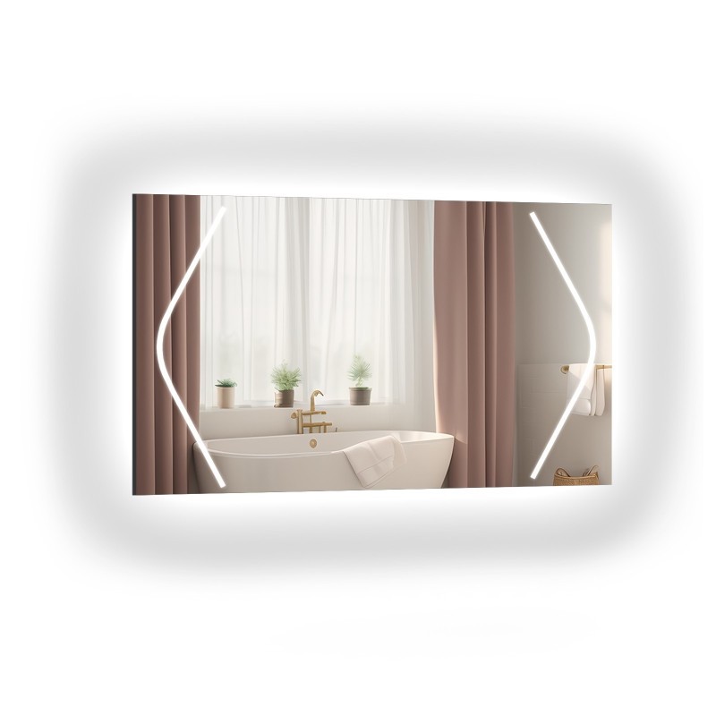 Oglindă de baie dreptunghiulară cu iluminare - SOFIA LED