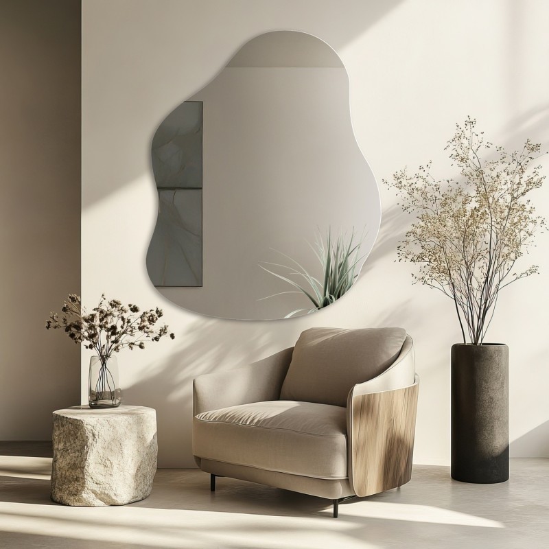 Oglindă decorativă cu formă organică - STONE