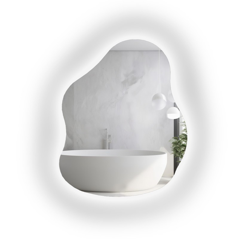 Oglindă de formă organică cu iluminare - STONE LED