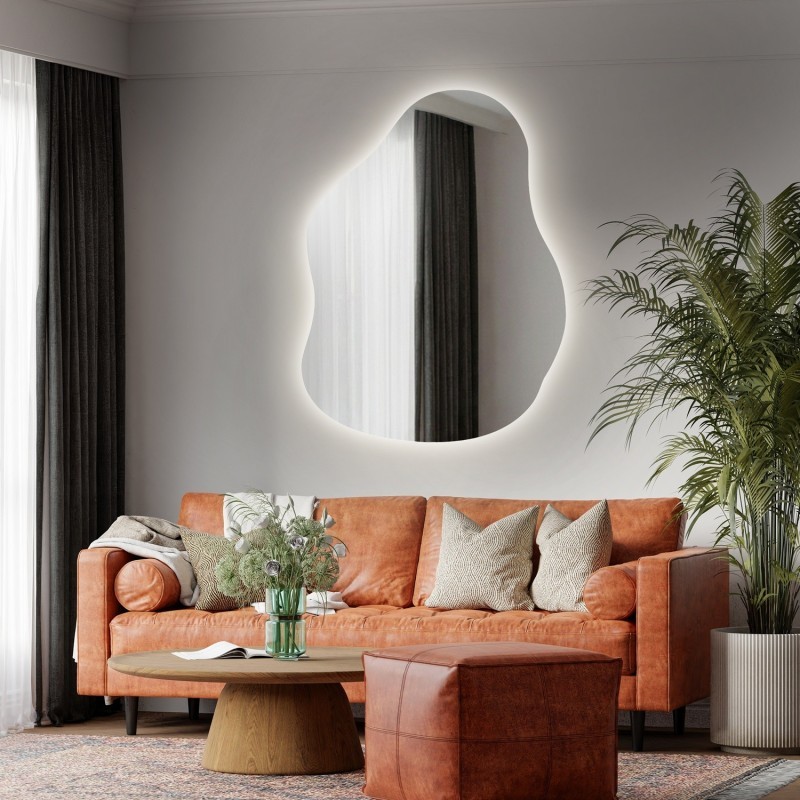 Oglindă de formă organică cu iluminare - STONE LED