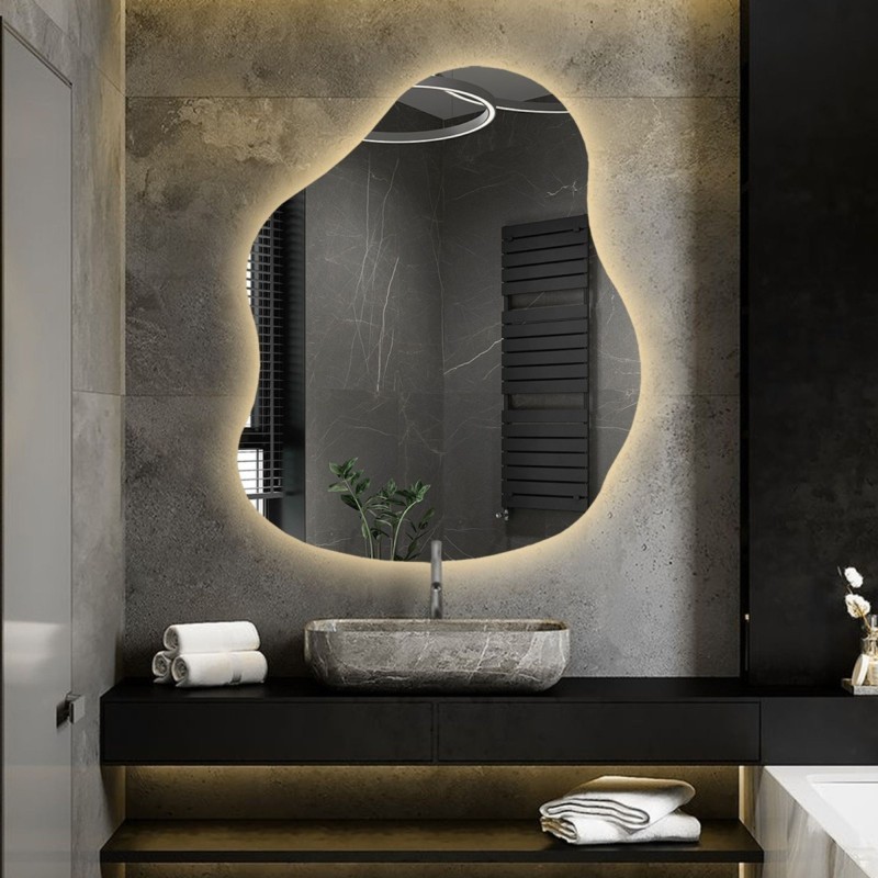 Oglindă de formă organică cu iluminare - STONE LED