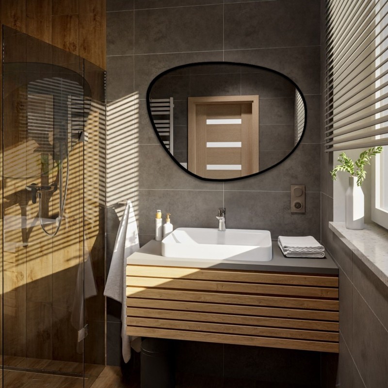 Oglindă de formă neregulată într-o ramă - AGAT ÎN CADRU