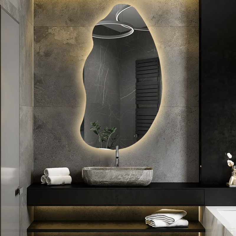 Oglindă de formă organică cu iluminare - TOPAZ LED