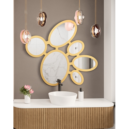 Oglindă decorativă peste console în ramă de mdf - LENA - culoarea ramei la alegere