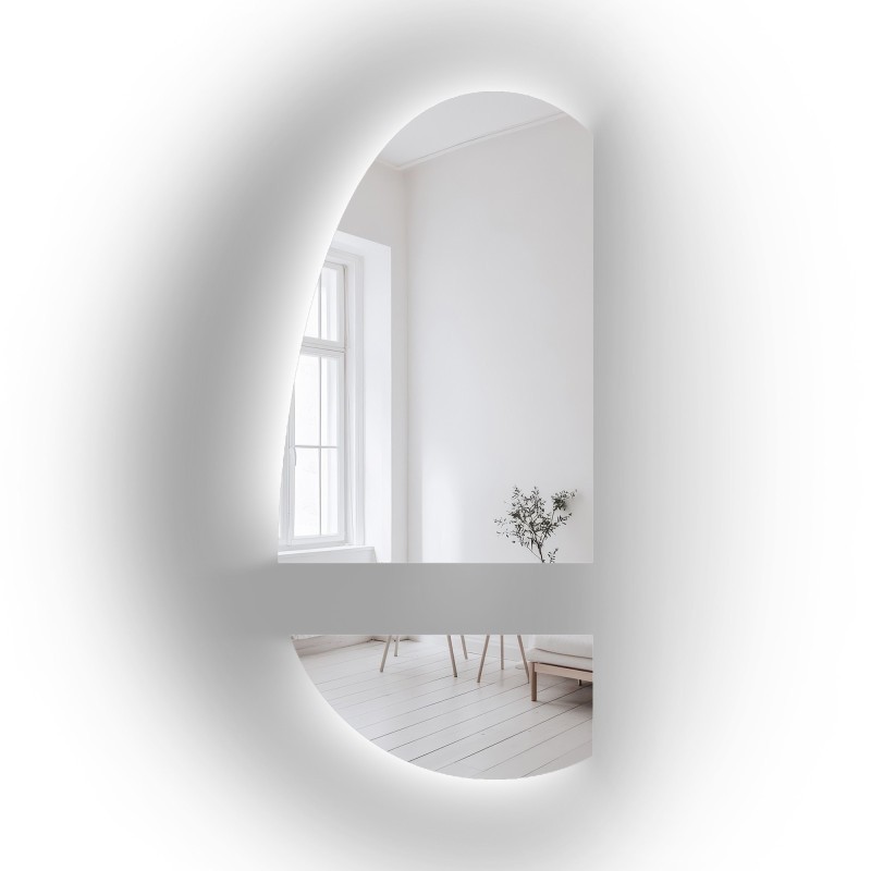 Oglindă organică în două părți cu iluminare LED – TURMALIN LED