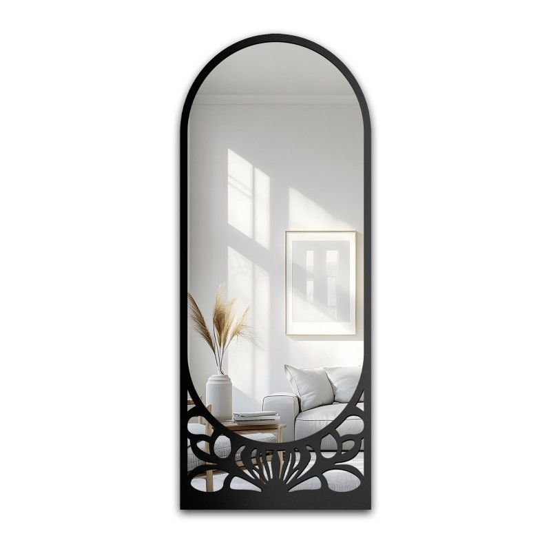 Oglindă semi-ovală cu decor MDF ajurat – VERONELLE ARDELLA 80x200