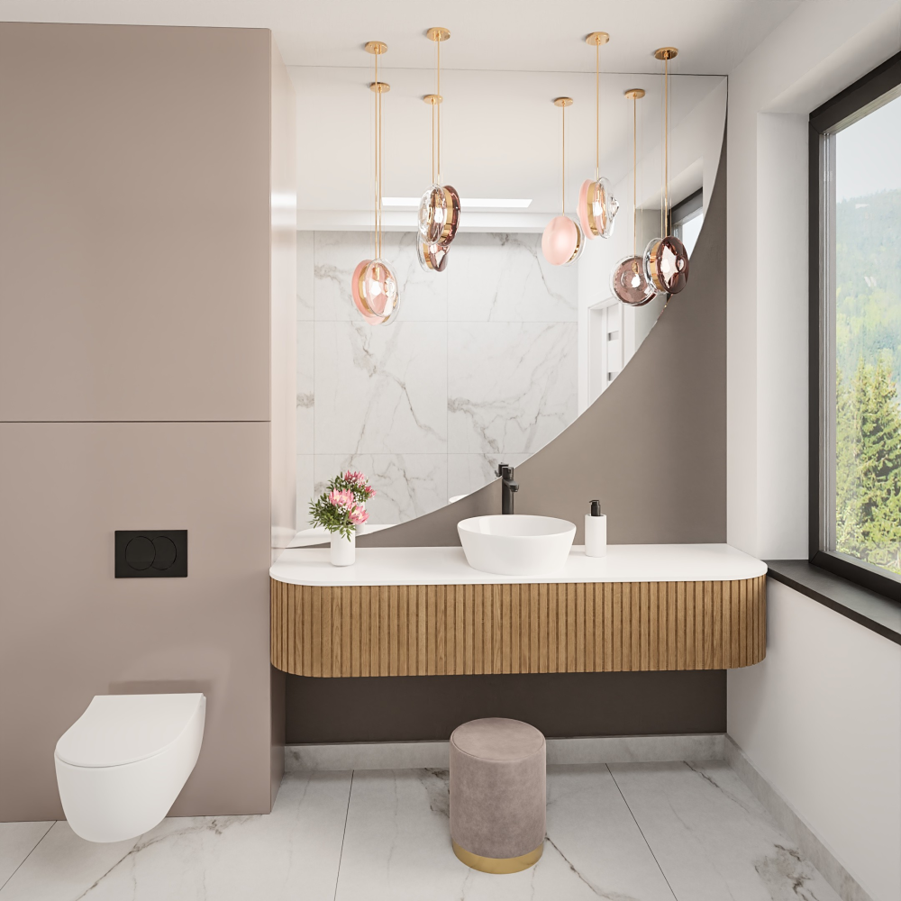 Oglindă de baie sfert de cerc - SFERT