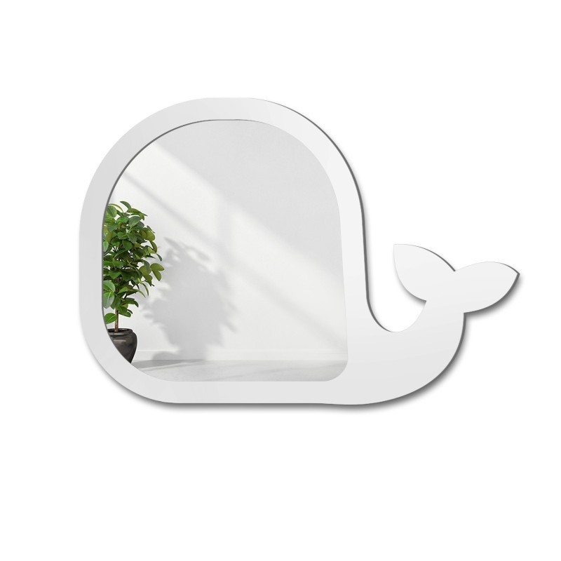 Oglindă decorativă de perete pentru copii în ramă MDF - BALENĂ