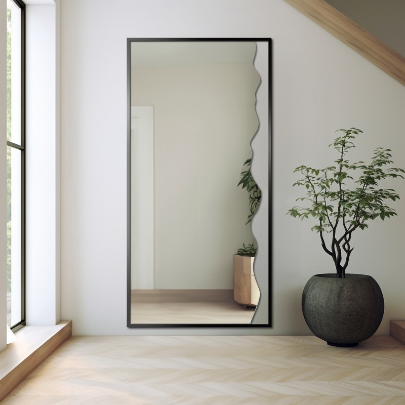 Oglindă decorativă cu ramă neagră din MDF - WIENA ÎN CADRU