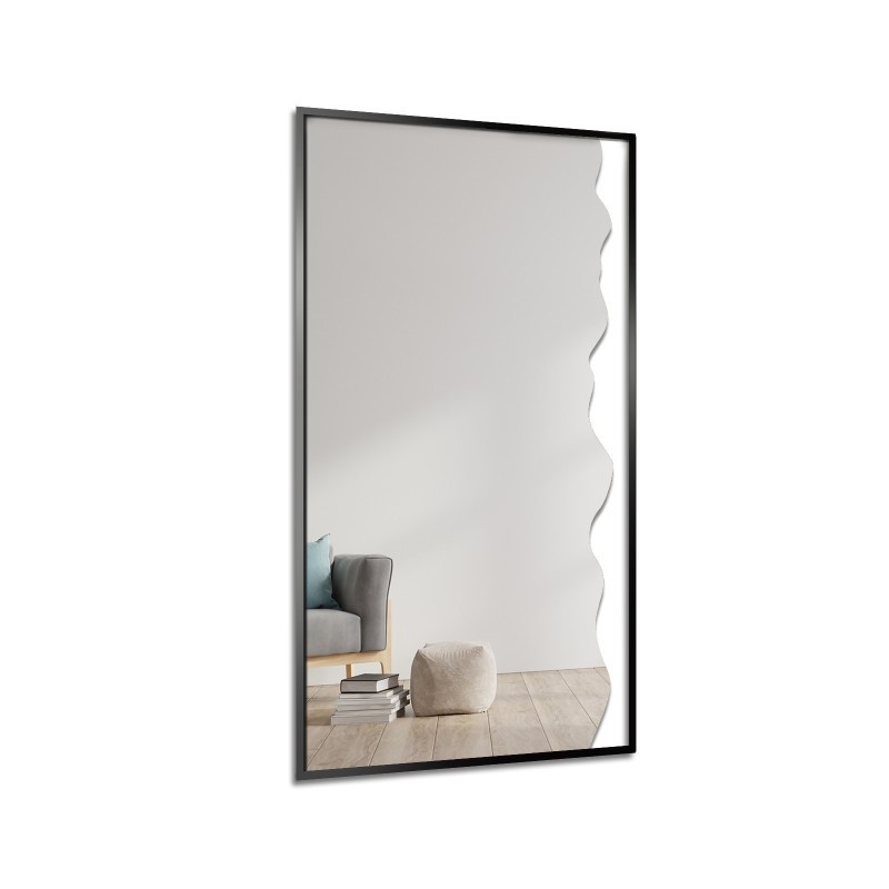 Oglindă decorativă cu ramă neagră din MDF - WIENA ÎN CADRU