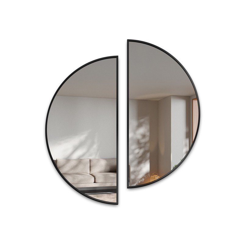 Set de jumătăți de roți în cadru negru din MDF SLIM - HILDA SET - culoarea cadrului la alegere