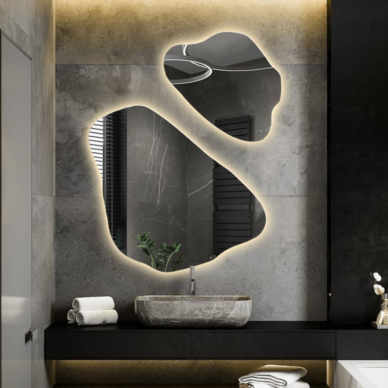 Set de oglinzi de formă neregulată cu iluminare - MORION LED