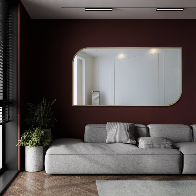 Oglindă în ramă aurie din MDF SLIM - MĂSURĂ - culoarea ramei la alegere