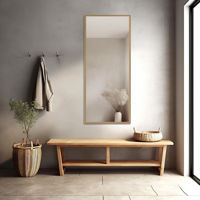 Oglindă în ramă decorativă delicată din lemn - 1501 - culoarea ramei la alegere