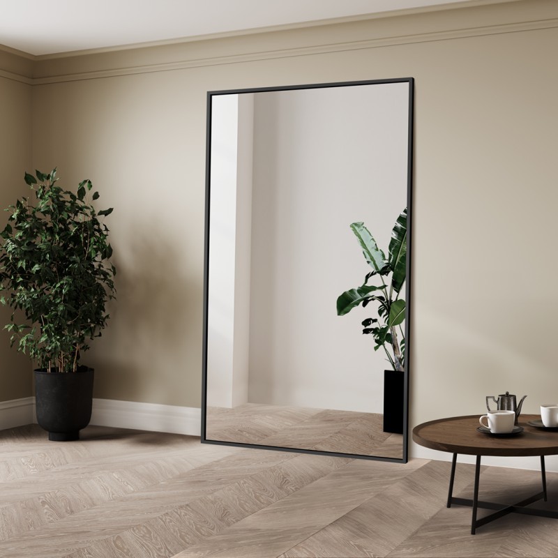 Oglindă de perete modernă mare în ramă de lemn - 1503 - culoarea ramei la alegere