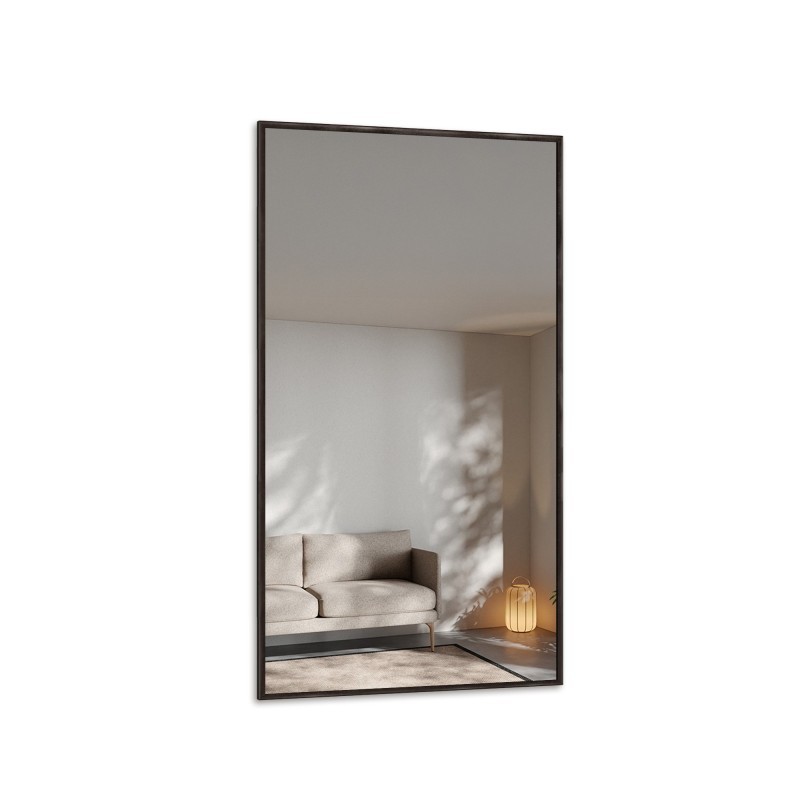 Oglindă de perete modernă mare în ramă de lemn - 2101 - culoarea ramei la alegere