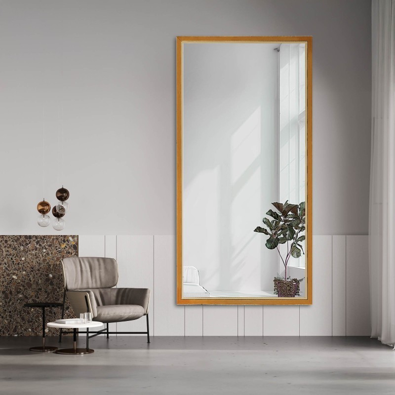 Oglindă în ramă decorativă delicată din lemn - 2801 - culoarea ramei la alegere