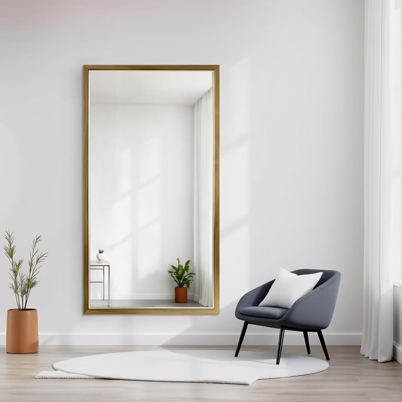 Oglindă în ramă decorativă delicată din lemn - 2801 - culoarea ramei la alegere