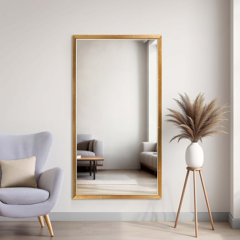 Oglindă în ramă decorativă delicată din lemn - 2801 - culoarea ramei la alegere