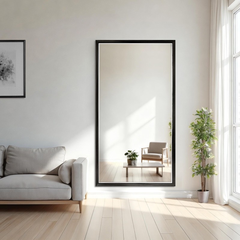 Oglindă în ramă decorativă delicată din lemn - 2801 - culoarea ramei la alegere