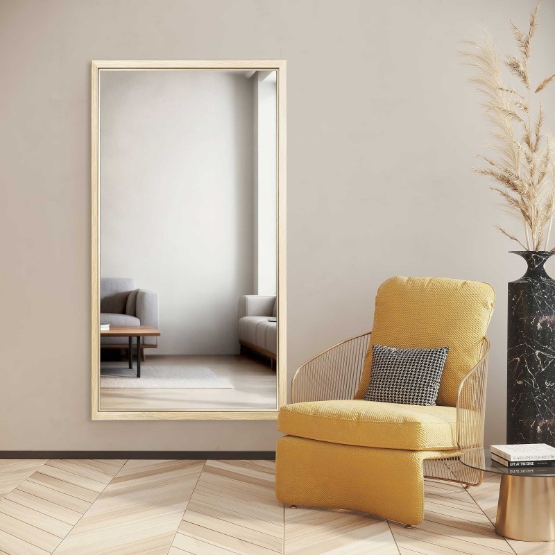 Oglindă în ramă decorativă delicată din lemn - 2801 - culoarea ramei la alegere