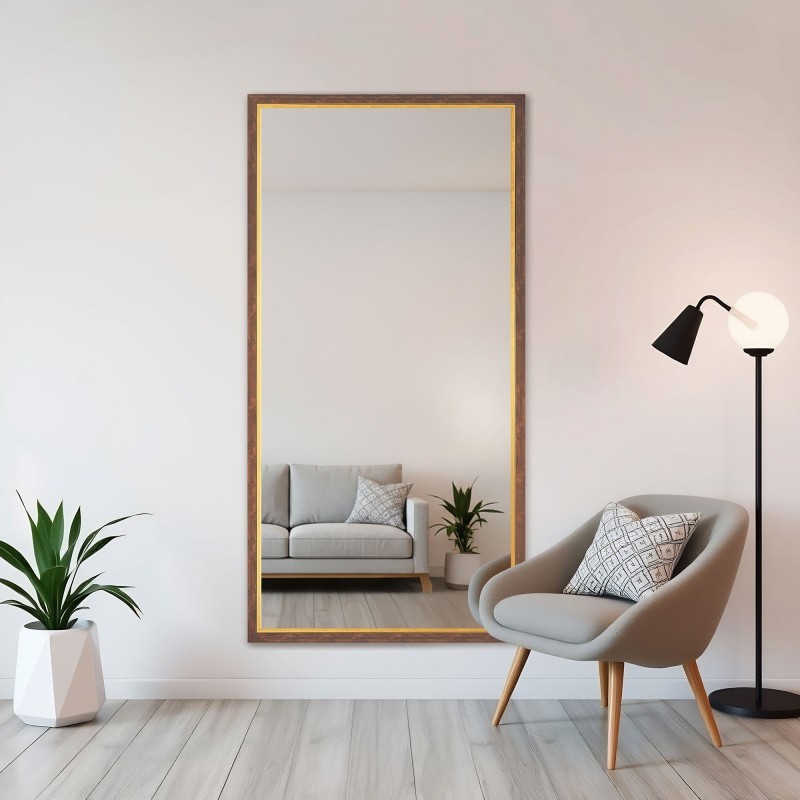 Oglindă în ramă decorativă delicată din lemn - 2801 - culoarea ramei la alegere
