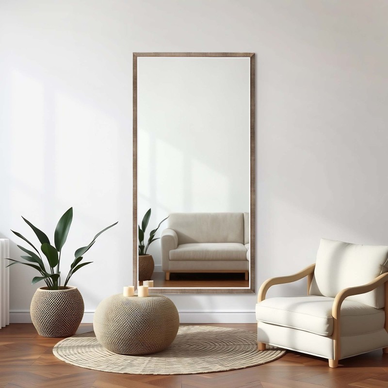 Oglindă în ramă decorativă delicată din lemn - 2801 - culoarea ramei la alegere