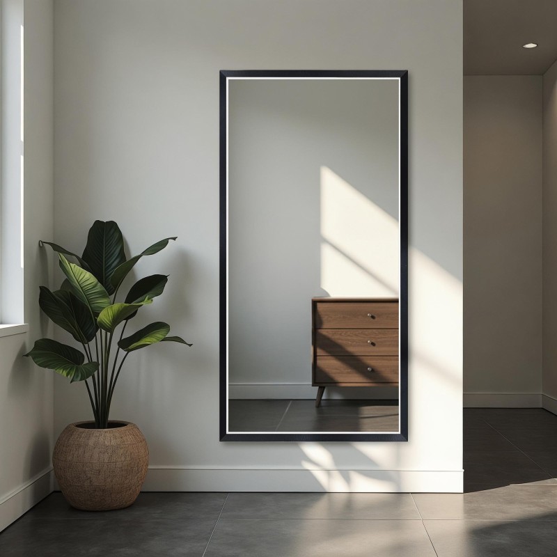 Oglindă în ramă decorativă delicată din lemn - 2801 - culoarea ramei la alegere