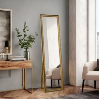 Oglindă de podea în ramă decorativă din lemn - 4001 - culoarea ramei la alegere