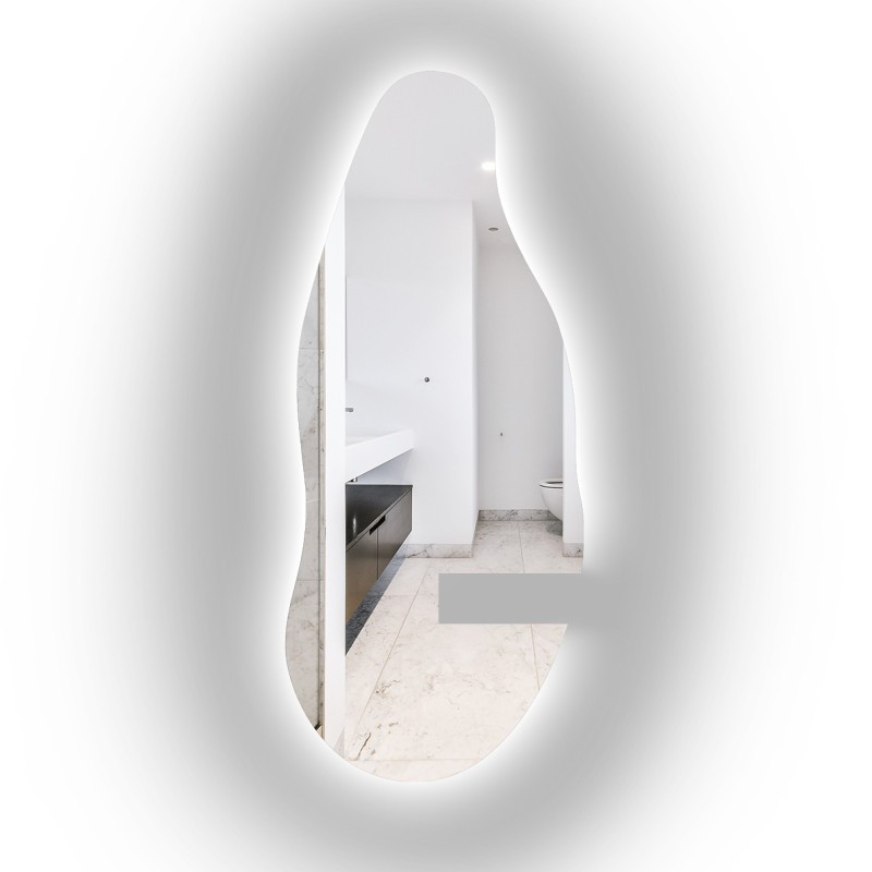 Oglindă de formă neregulată cu decupaj pentru dulap cu iluminare - BARYT LED
