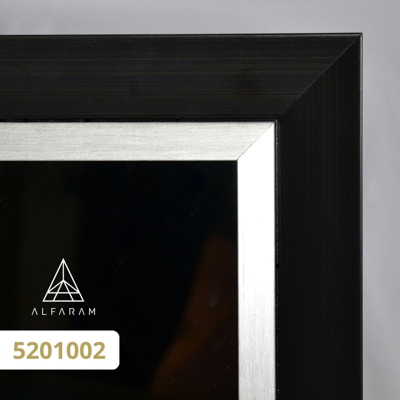 Oglindă cu ramă elegantă din bronz și argint - 5201002
