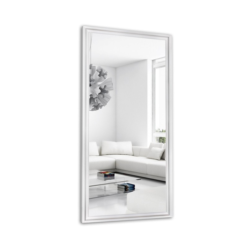 Oglindă Glamour în ramă albă - 6004004