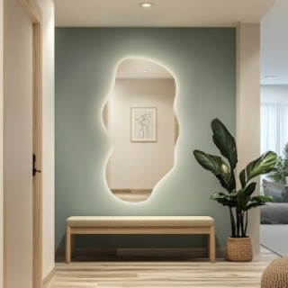 Oglindă cu formă organică și iluminare interioară - VERALUCE LED