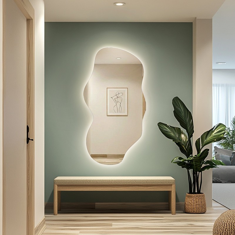 Oglindă cu formă organică și iluminare interioară - VERALUCE LED