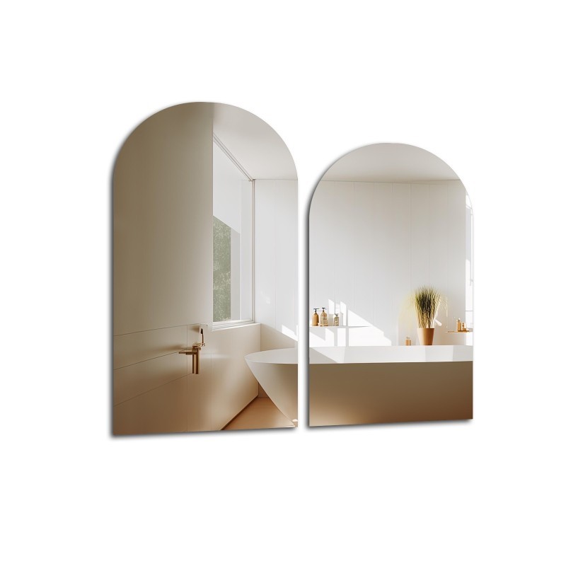 Set de două oglinzi de baie semi-oval - FRANK SET