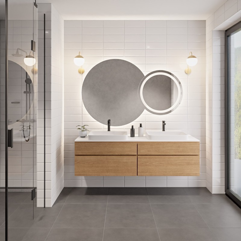 Set de oglinzi de baie cu iluminare - ASTERIA LED