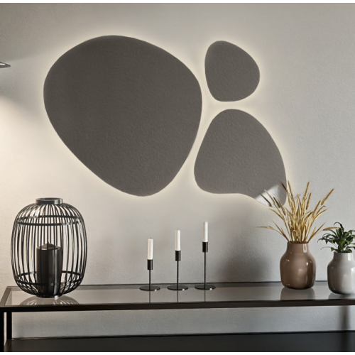 Set de trei oglinzi organice cu iluminare - FLORA LED