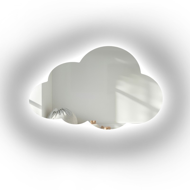 Oglindă pentru camera copiilor în formă de nor cu iluminare – CLOUD LED