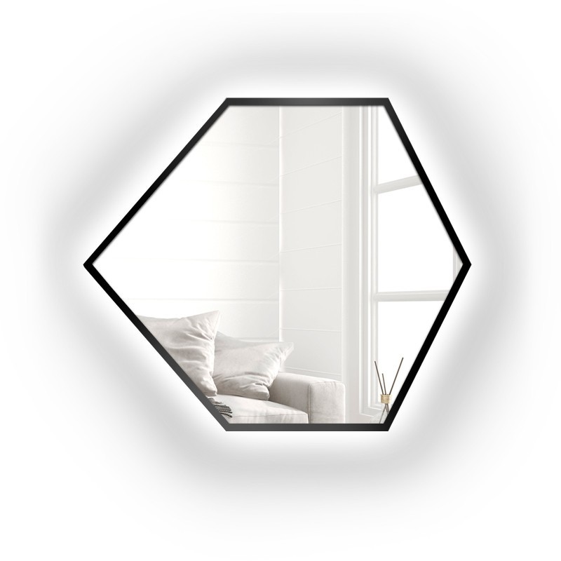 Oglindă de formă geometrică în ramă cu iluminare – GEOME ÎN CADRU LED