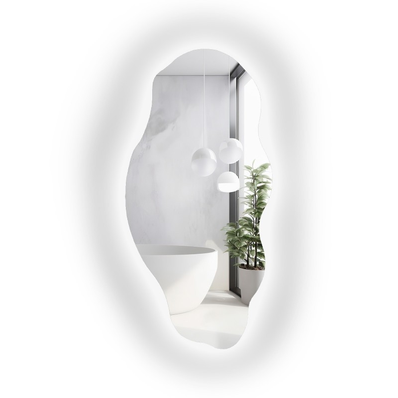 Oglindă decorativă cu formă organică și iluminare - LOLIT LED