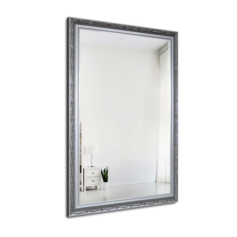 Oglindă în ramă argintie ornamentată - 8001001