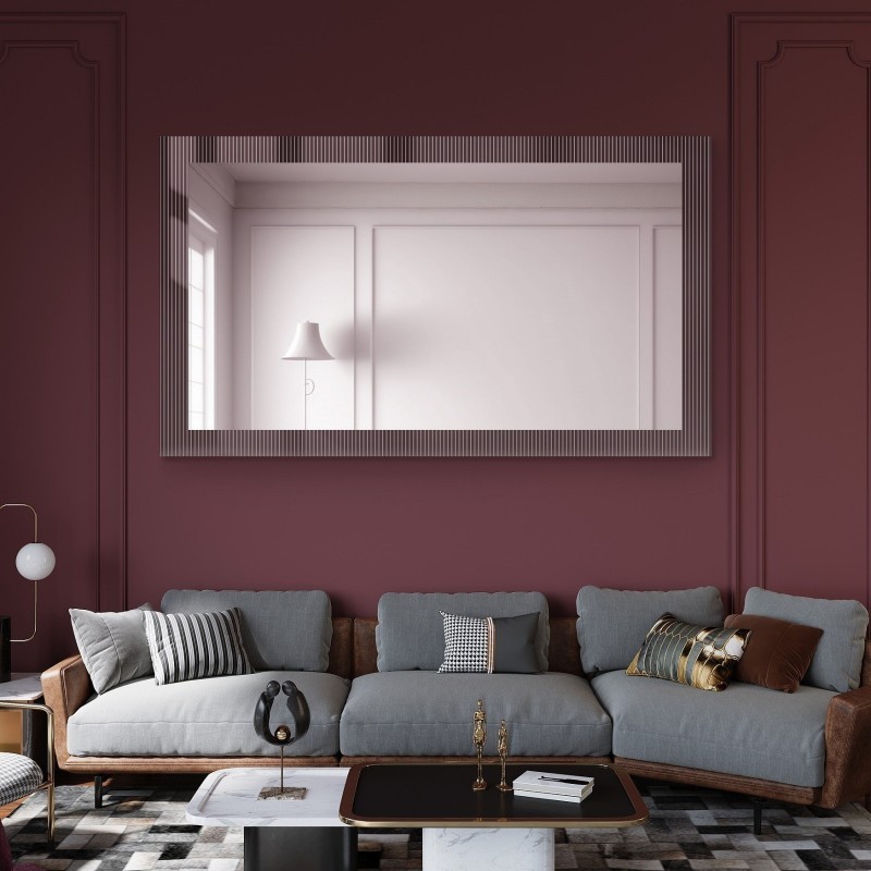 Oglindă decorativă dreptunghiulară pe sticlă ornamentală Visiosun Classic - LUXORA CLARITY
