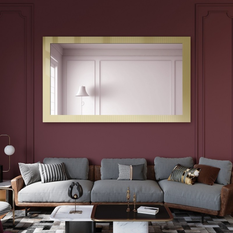 Oglindă decorativă dreptunghiulară pe sticlă ornamentală Visiosun Classic - LUXORA CLARITY