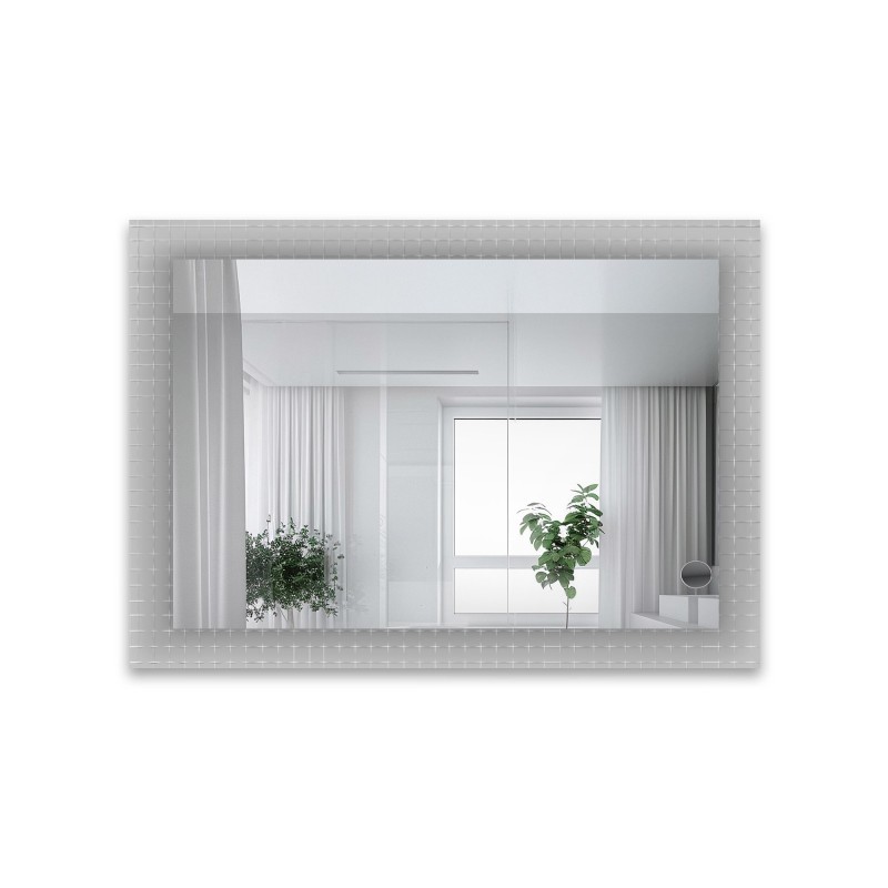 Oglindă decorativă dreptunghiulară pe sticlă ornamentală Master Flex - LUXORA ETERION